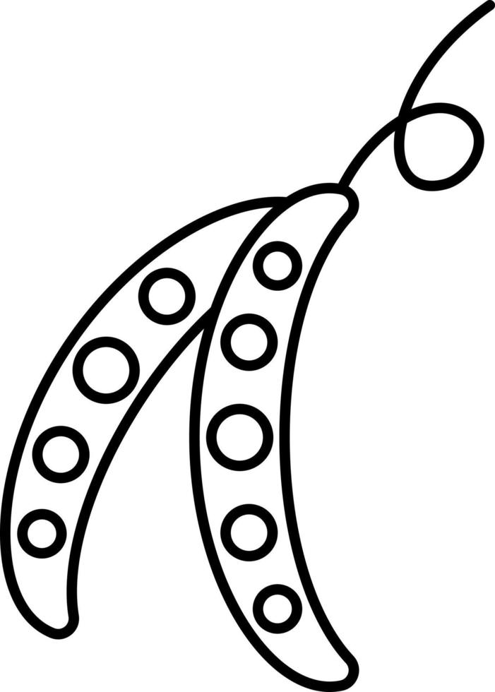 Peas Outline Icon Vegetable Vector