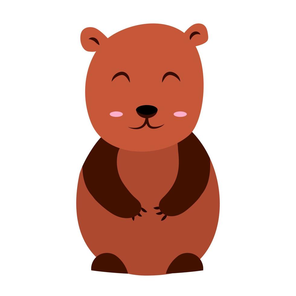 oso pardo personaje aislado en blanco divertido colorido dibujos animados  animal zoológico salvaje mascota amable linda cara fauna silvestre bosque  5162807 Vector en Vecteezy