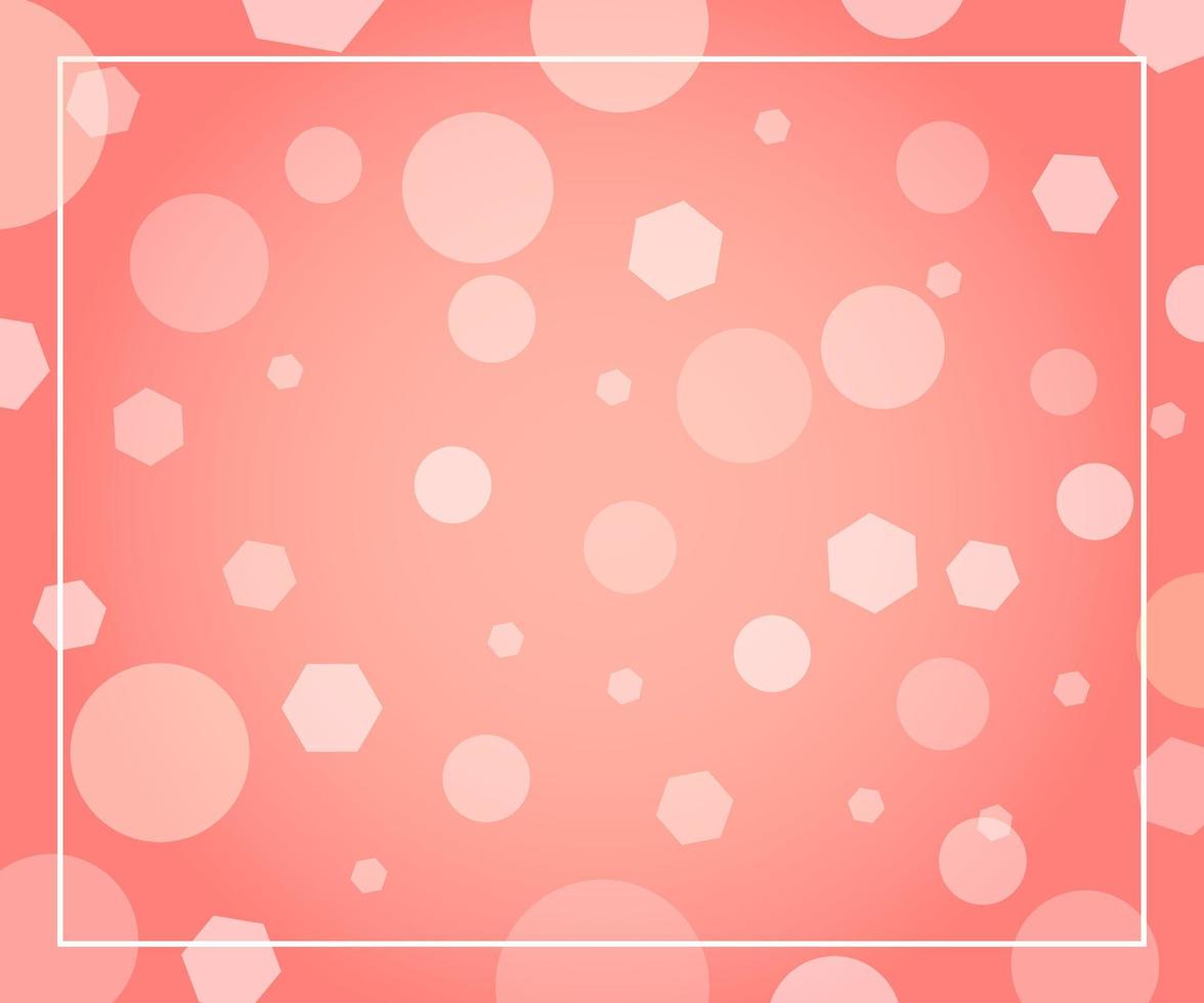 Abstract bubbles dots background light magic glitter defocused pink celebration card template vector