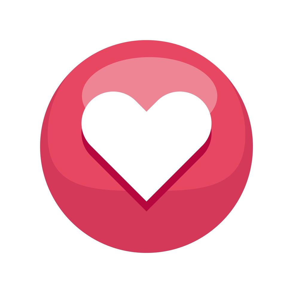 love or heart inside frame circular vector