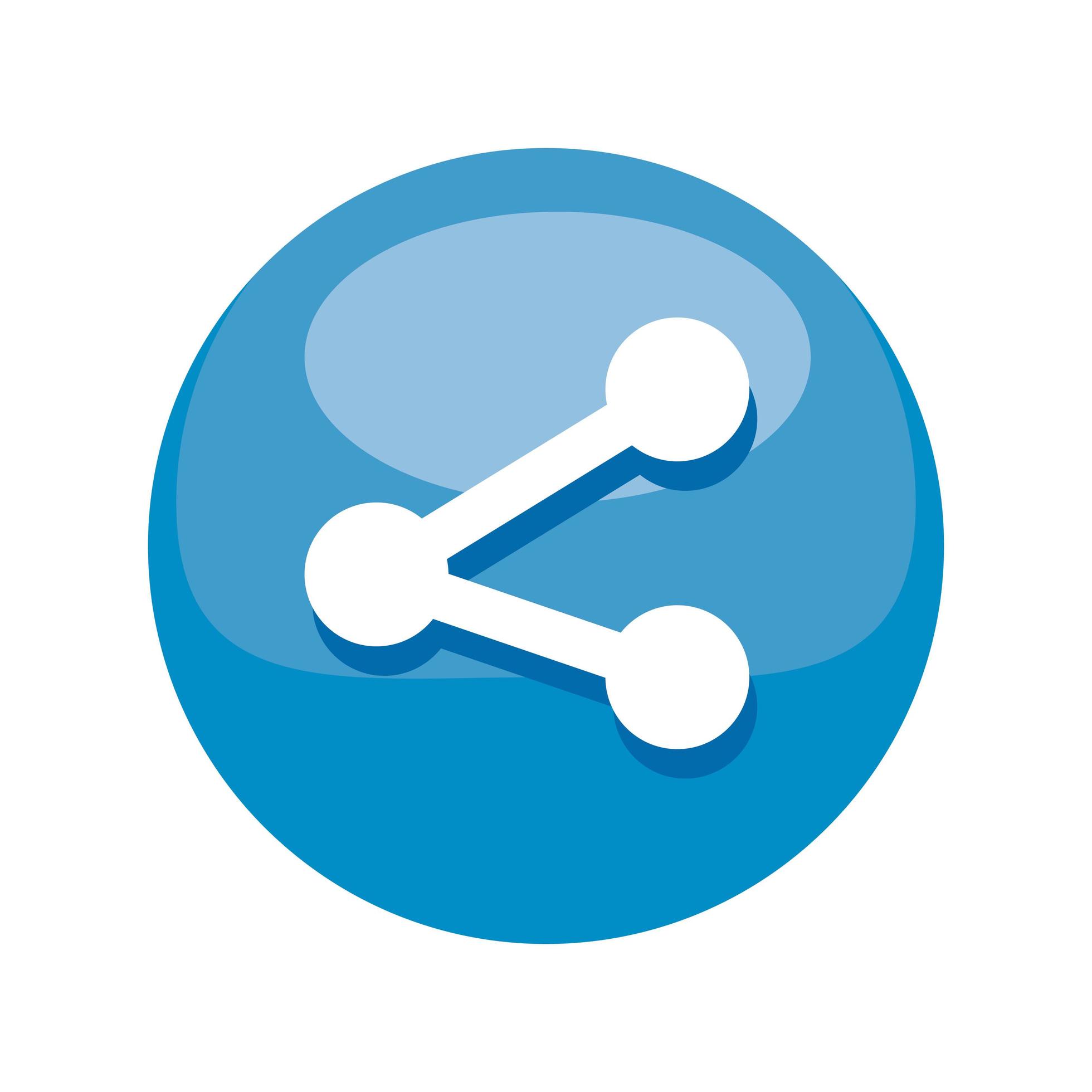 share icon , sharing, social media in frame circular 5162898 Vector Art