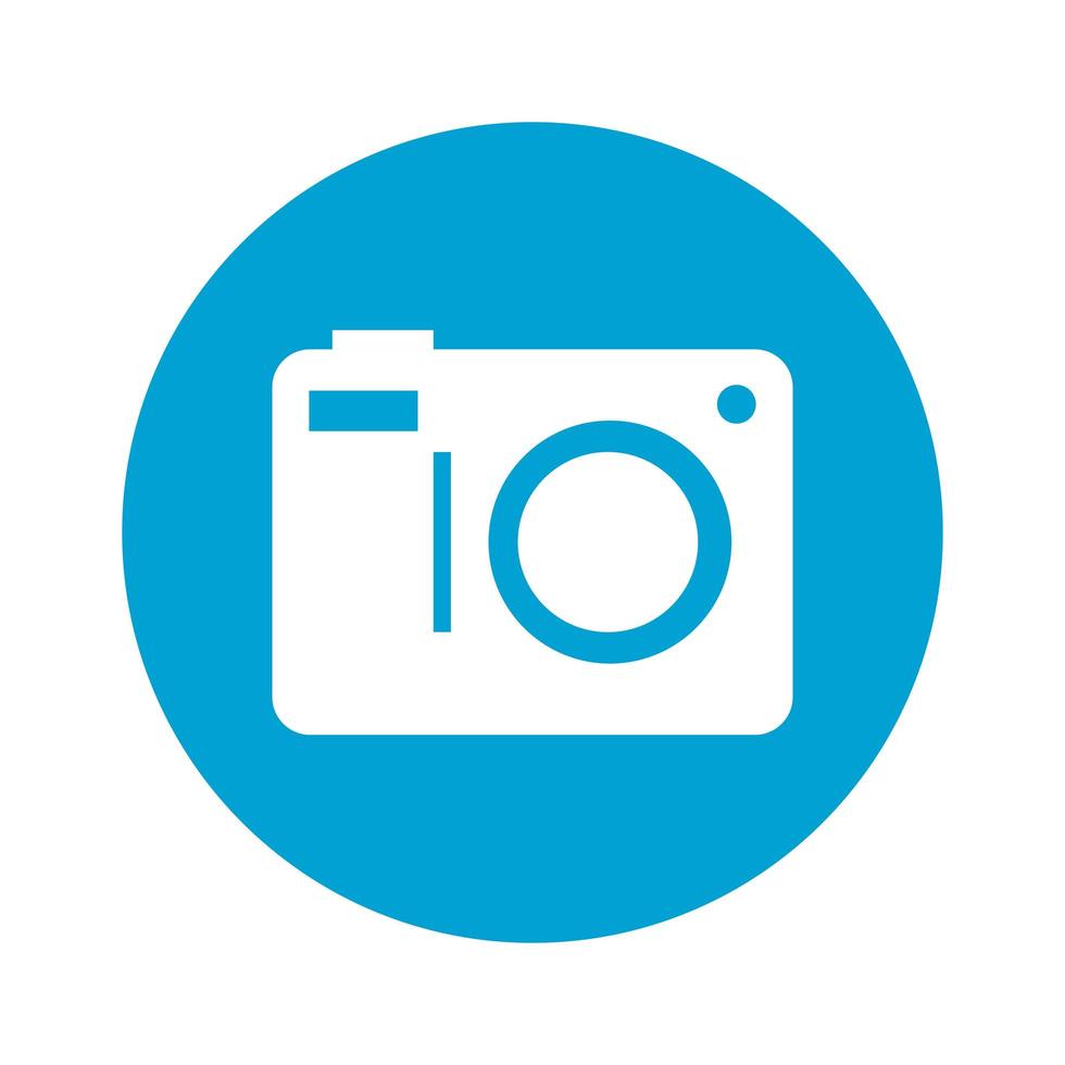 camera icon, social media in frame circular vector