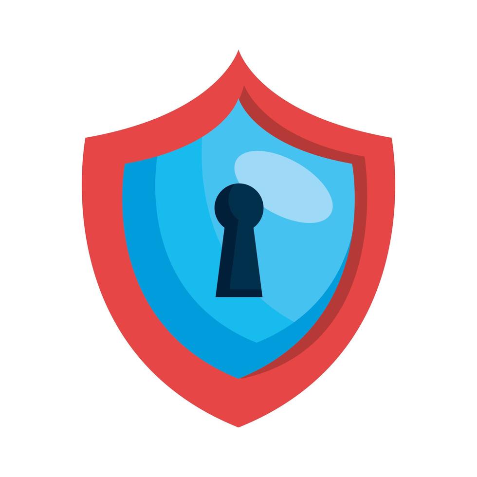 protect guard shield on white background vector
