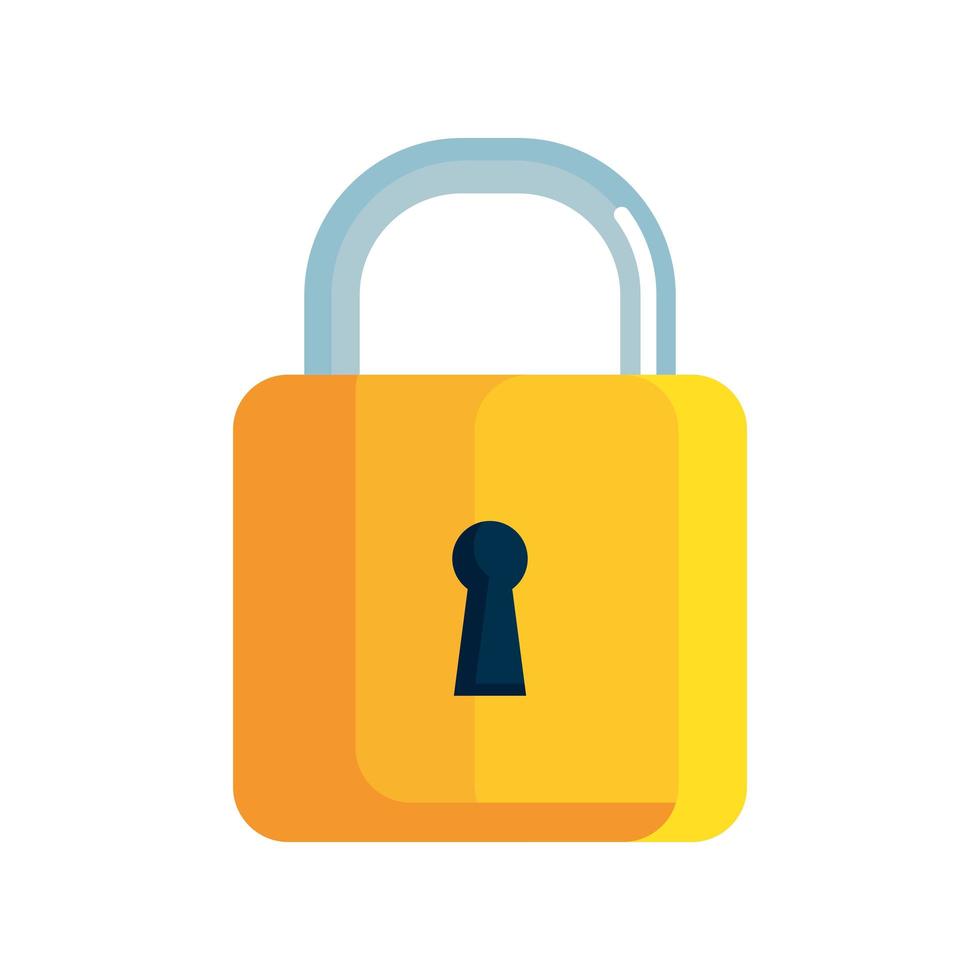 locker icon, padlock symbol, safety and security protection on white background vector