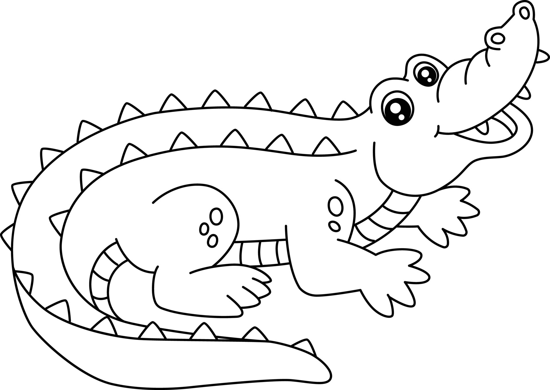Crocodile Coloring Vector Art Icons And Graphics For Free Download Crocodile Coloring Vector Art Icons And Graphics For Free Download