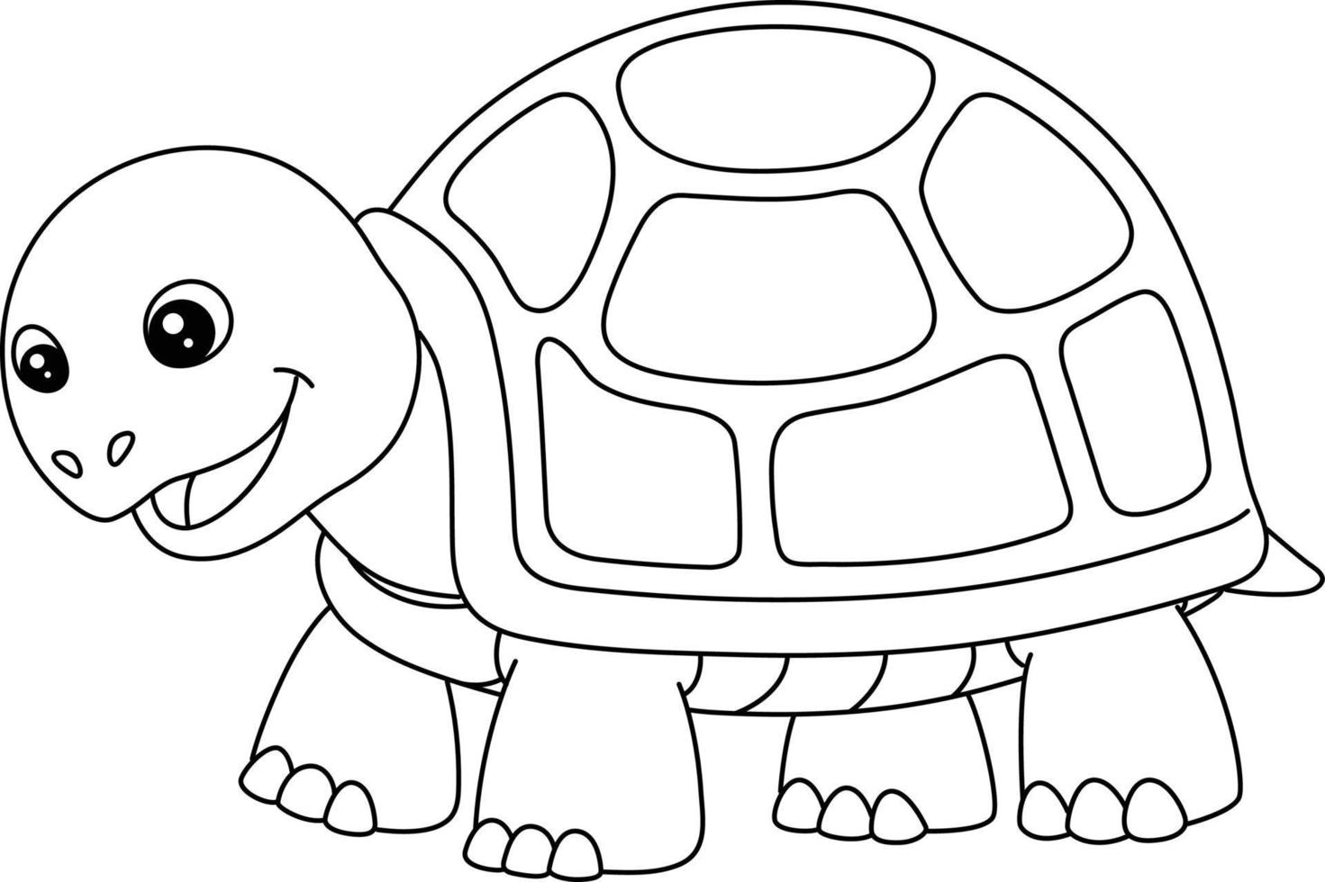 Turtle Coloring Page Isolated for Kids 20 Vector Art at Vecteezy