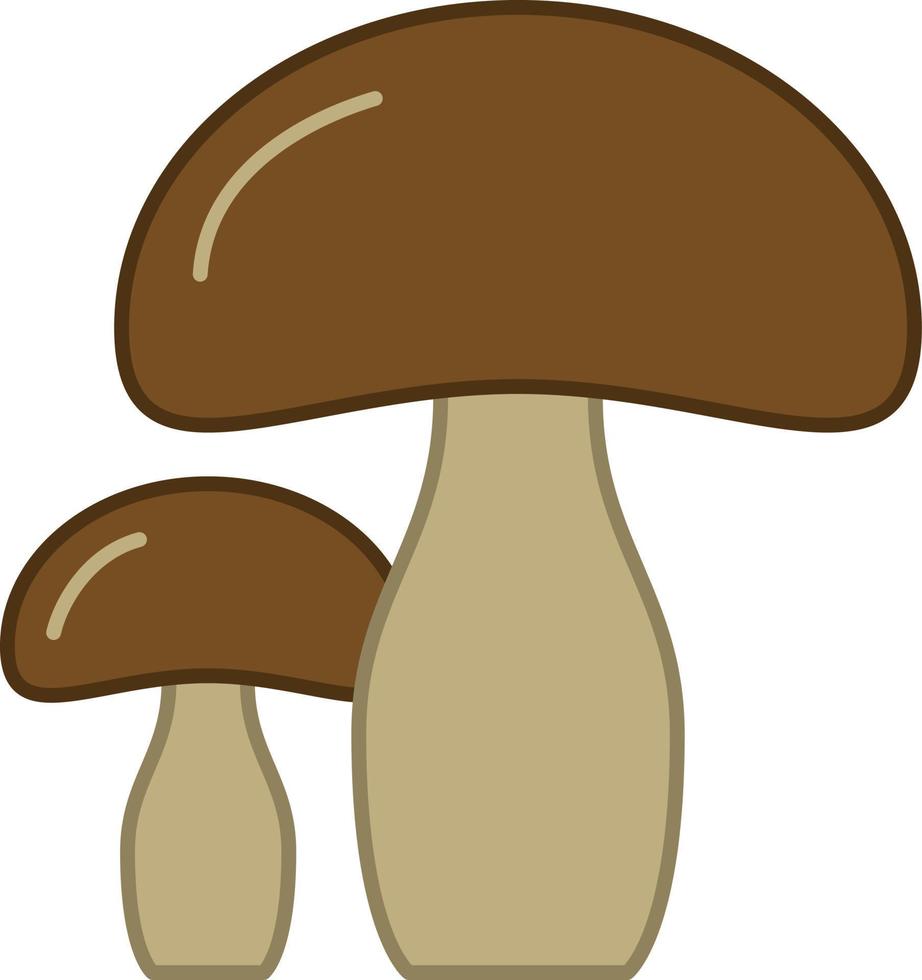 Mushroom Filled Outline Icon Vegetable Vector