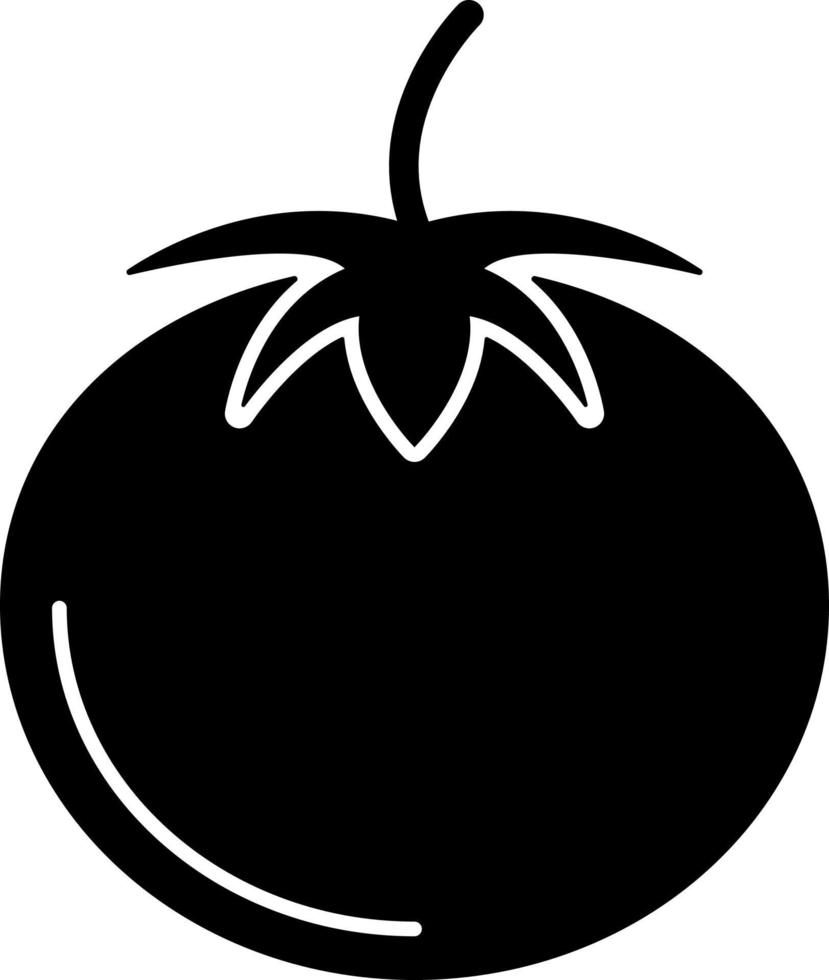 Tomato Glyph Icon Fruit Vector