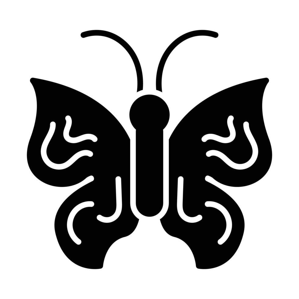 mariposa glifo icono animal vector