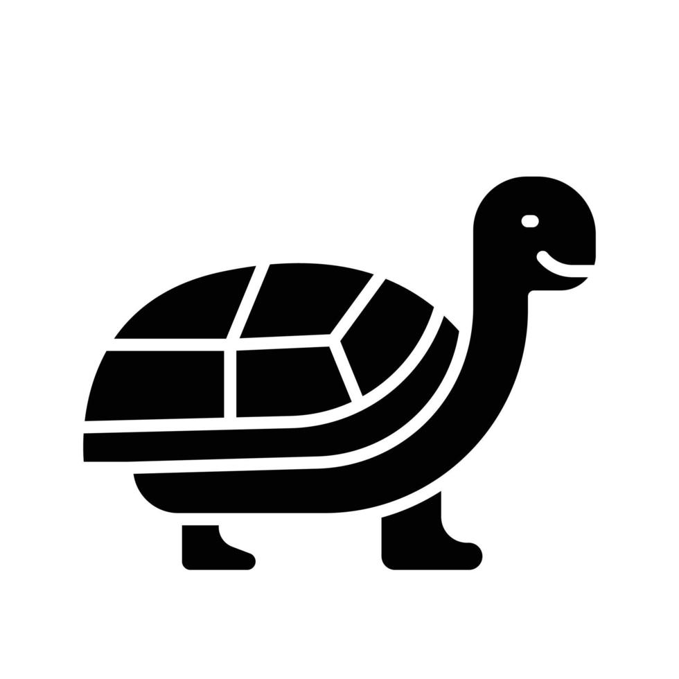 tortuga glifo icono animal vector