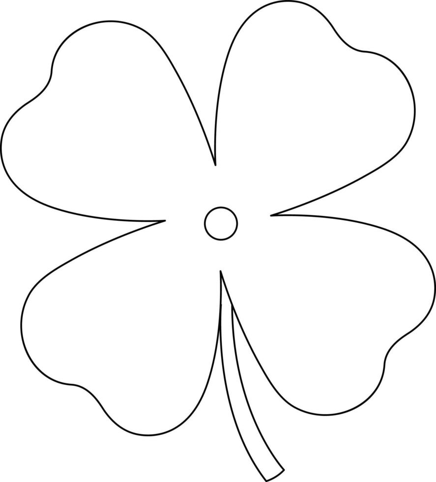 St. Patricks Day Shamrock Coloring Page for Kids vector