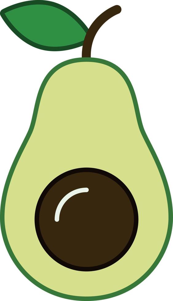 Avocado Filled Outline Icon Fruit Vector