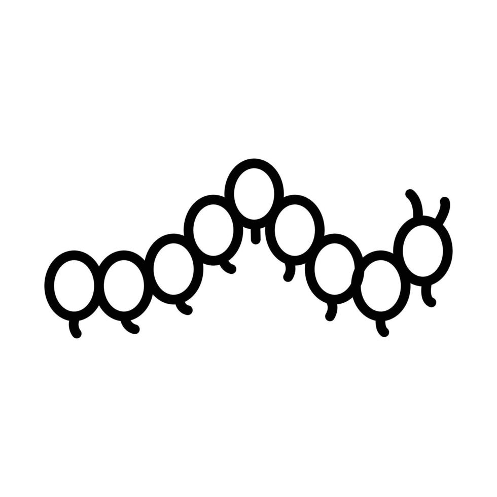 Caterpillar Outline Icon Animal Vector
