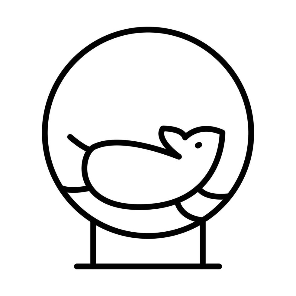 Hamster Outline Icon Animal Vector