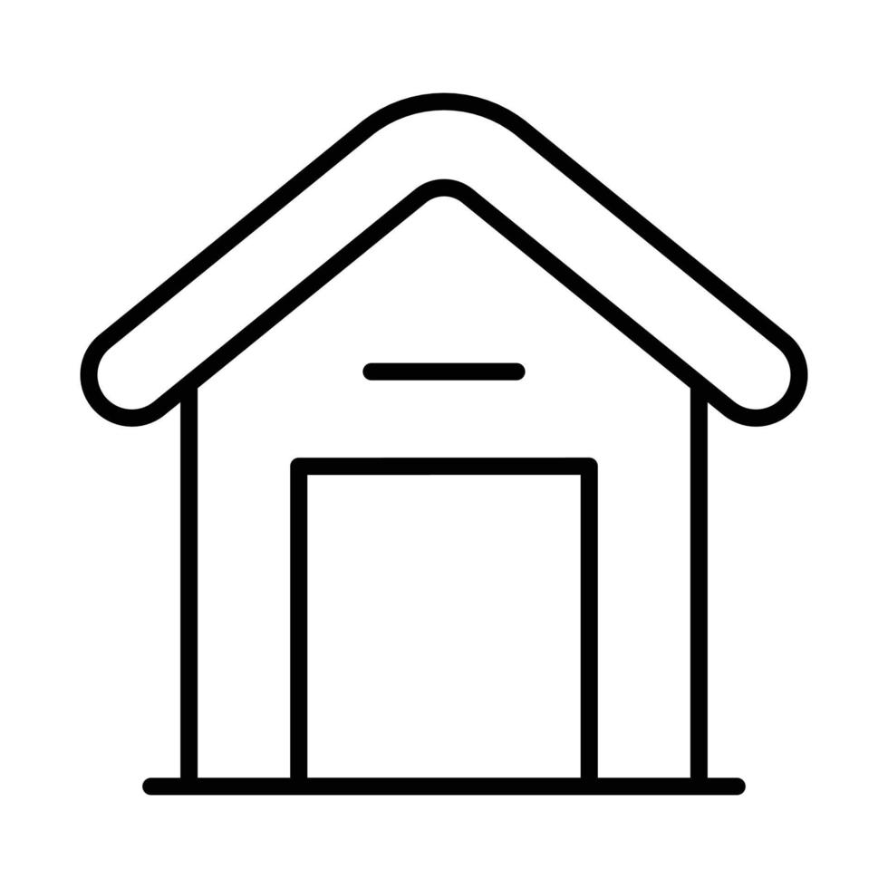 Dog House Outline Icon Vector