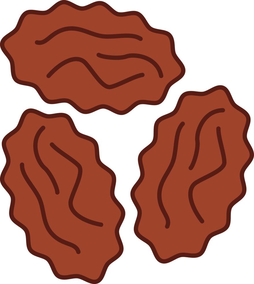 Raisin Filled Outline Icon Fruit Vector