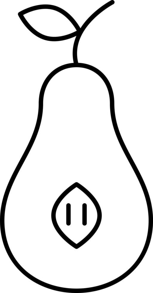 Pear Outline Icon Fruit Vector