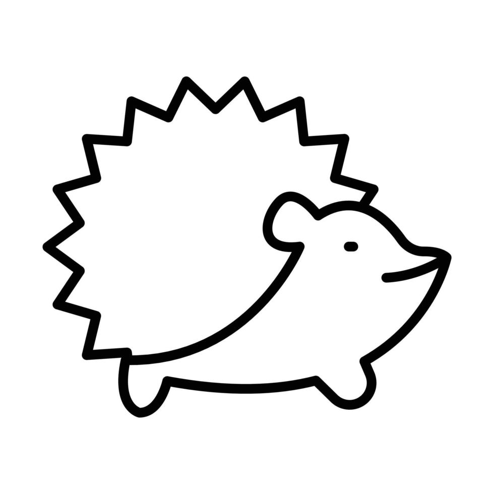 Hedgehog Outline Icon Animal Vector