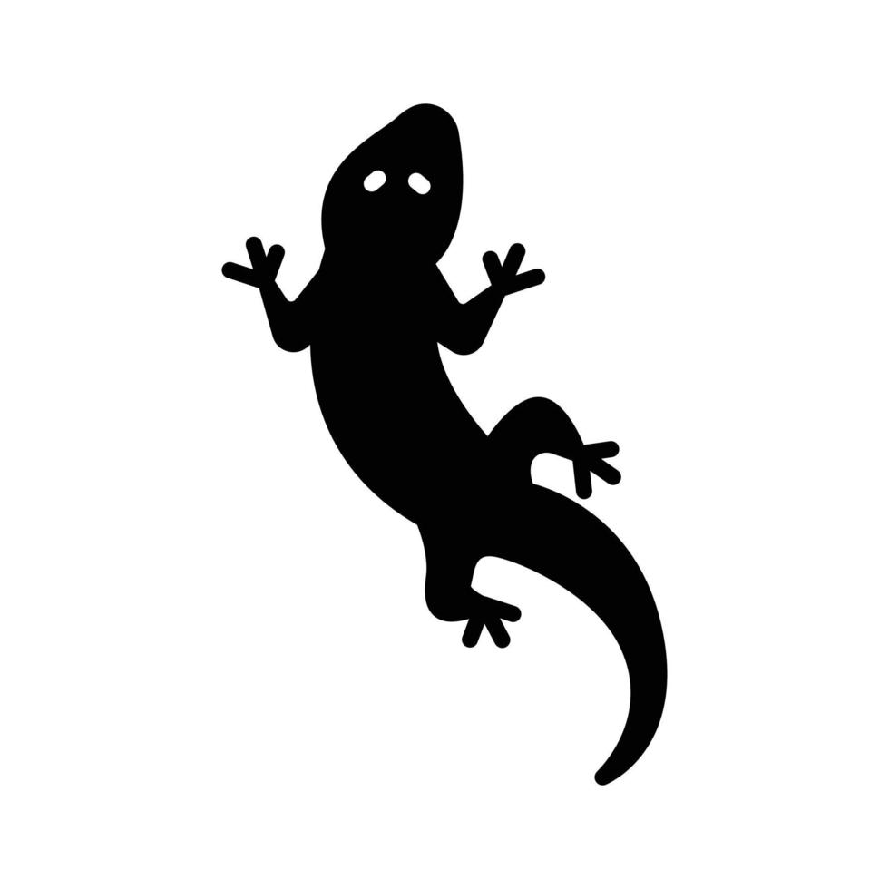 Leopard Gecko Glyph Icon Animal Vector