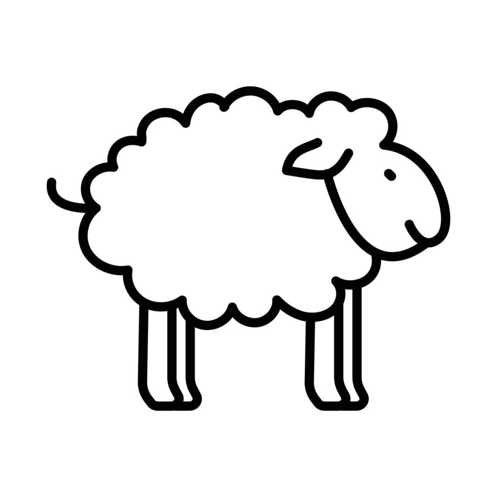 ovejas contorno icono animal vector
