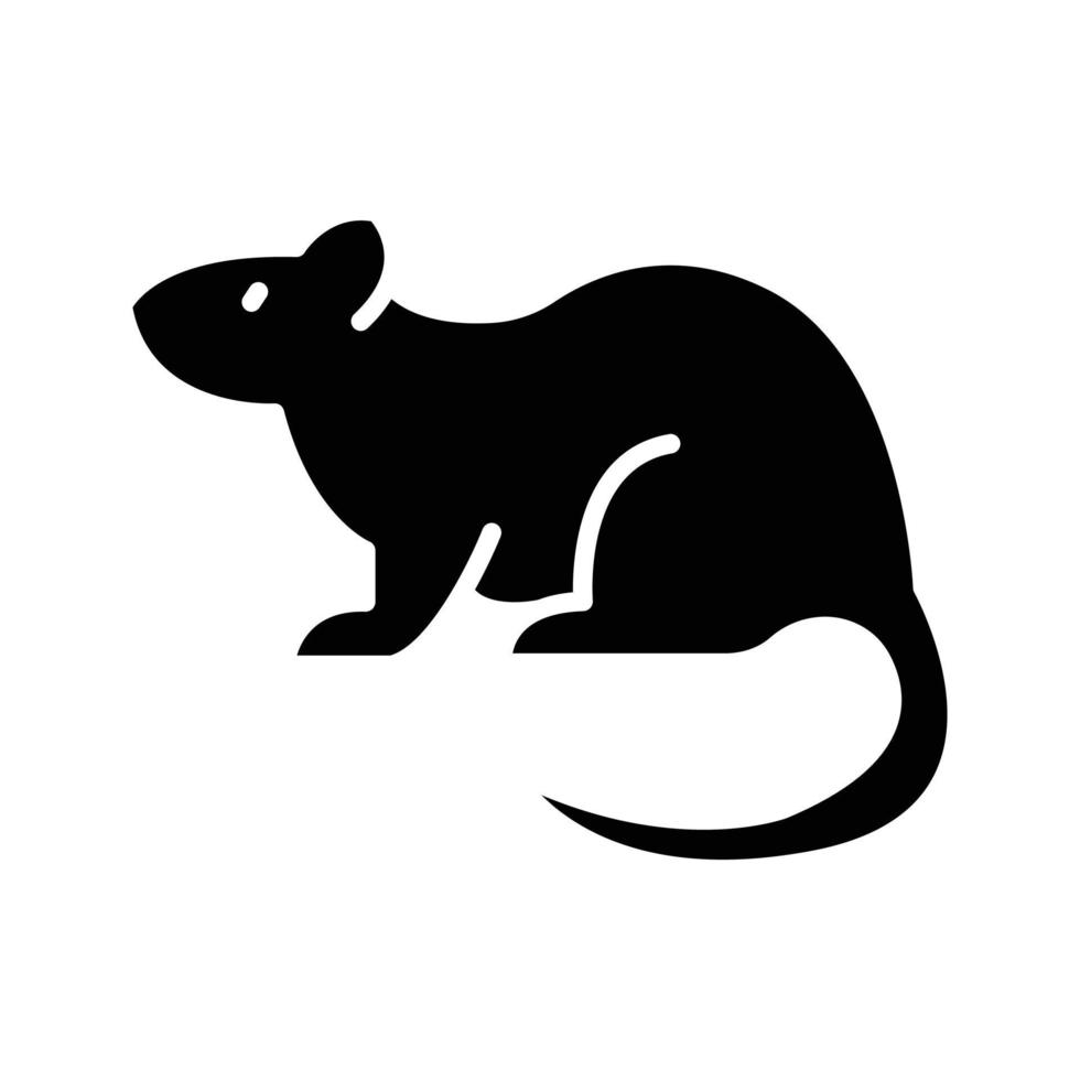 Mouse Glyph Icon Animal Vector