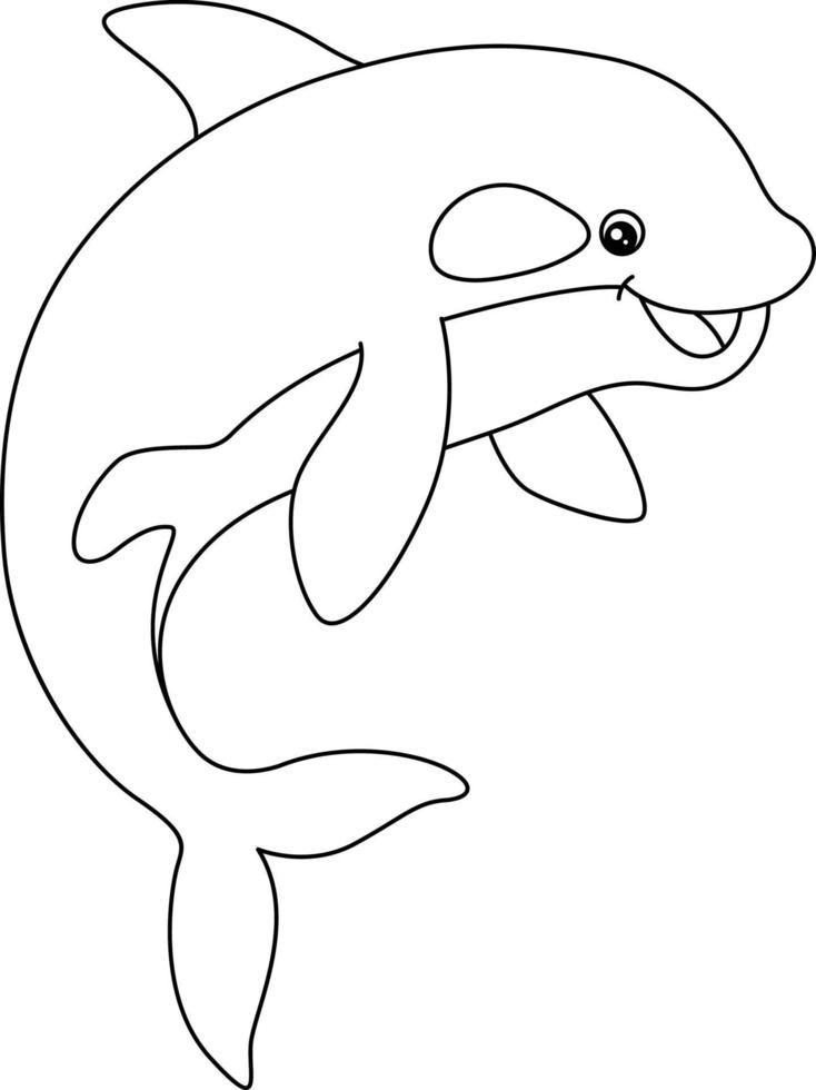 Killer Whale Coloring Page for Kids vector