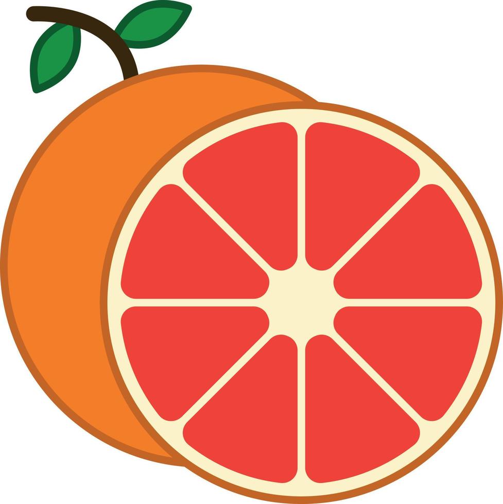 icono de contorno lleno de pomelo vector de fruta