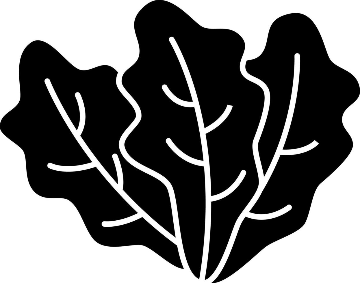 Romaine Lettuce Glyph Icon Vector