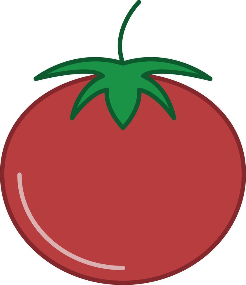 Tomato Filled Outline Icon Fruit Vector