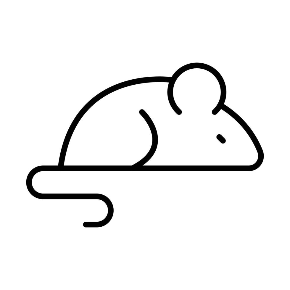 Rat Outline Icon Animal Vector