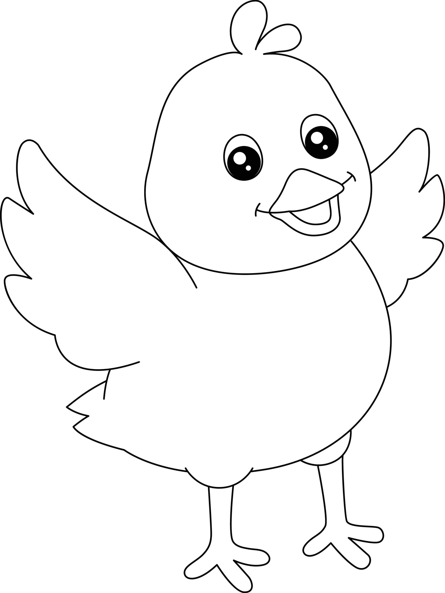 Chick Flying Coloring Page Isolated for Kids 5163232 Vector Art at Vecteezy