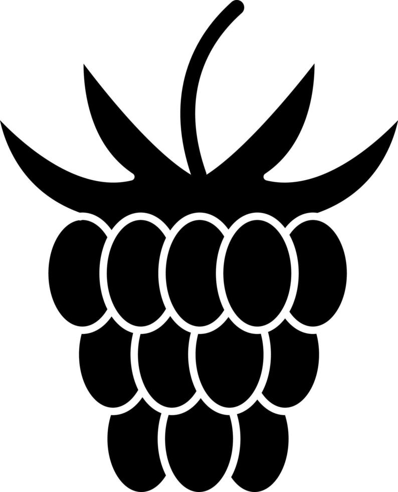 Raspberry Glyph Icon Fruit Vector