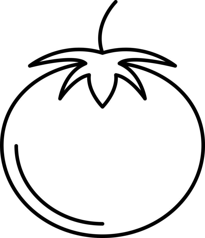 icono de contorno de tomate vector de fruta