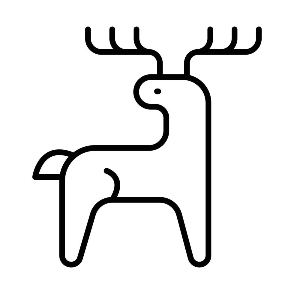 Moose Outline Icon Animal Vector