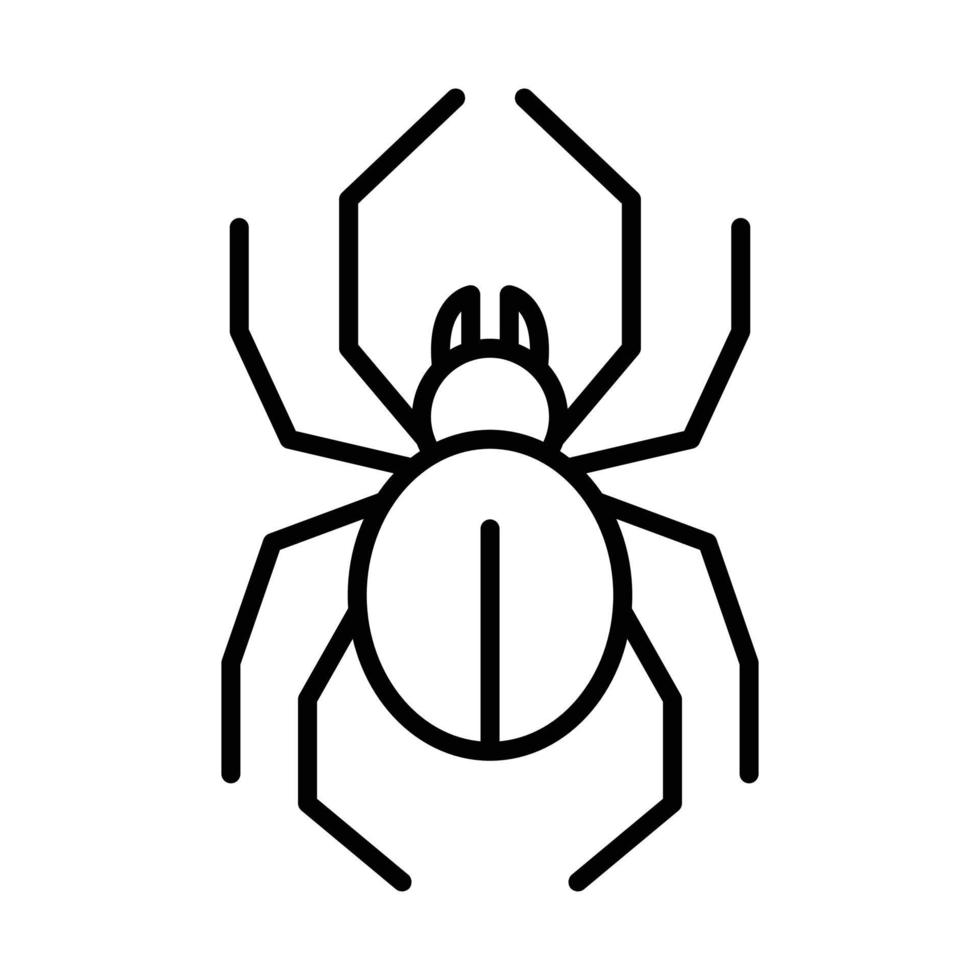 icono de contorno de araña vector animal