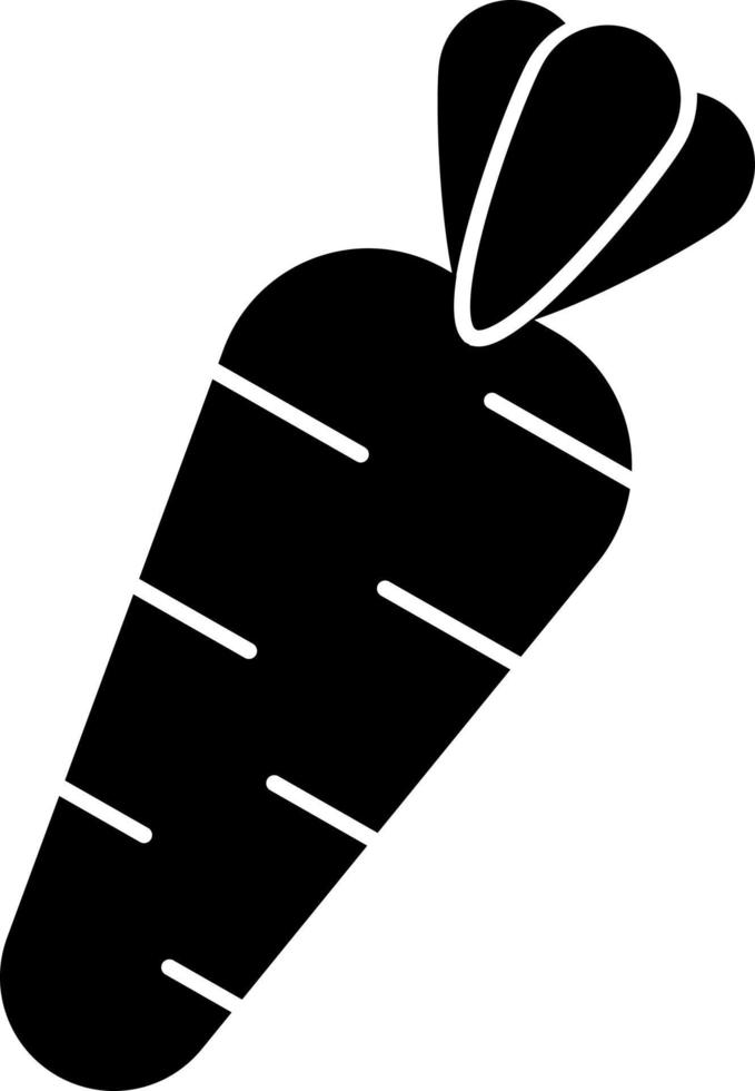 Carrot Glyph Icon Vegetable Vector