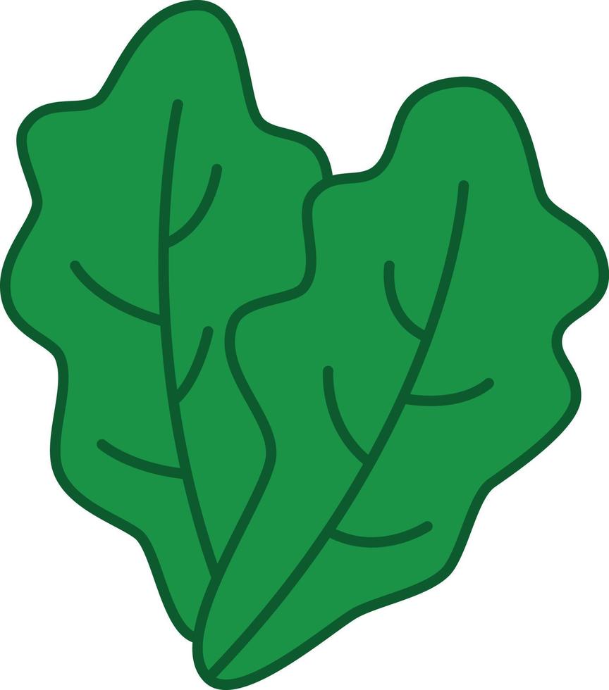 Lettuce Filled Outline Icon Vegetable Vector