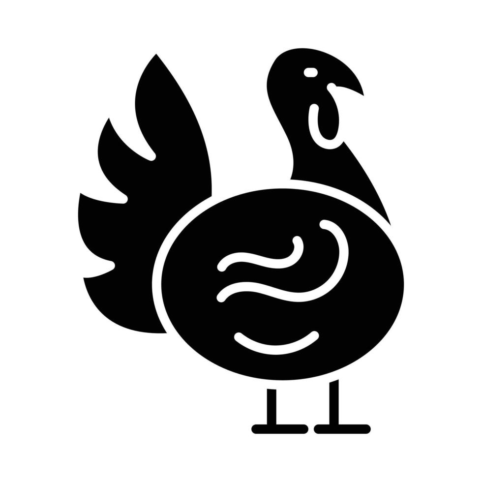 Turkey Glyph Icon Animal Vector