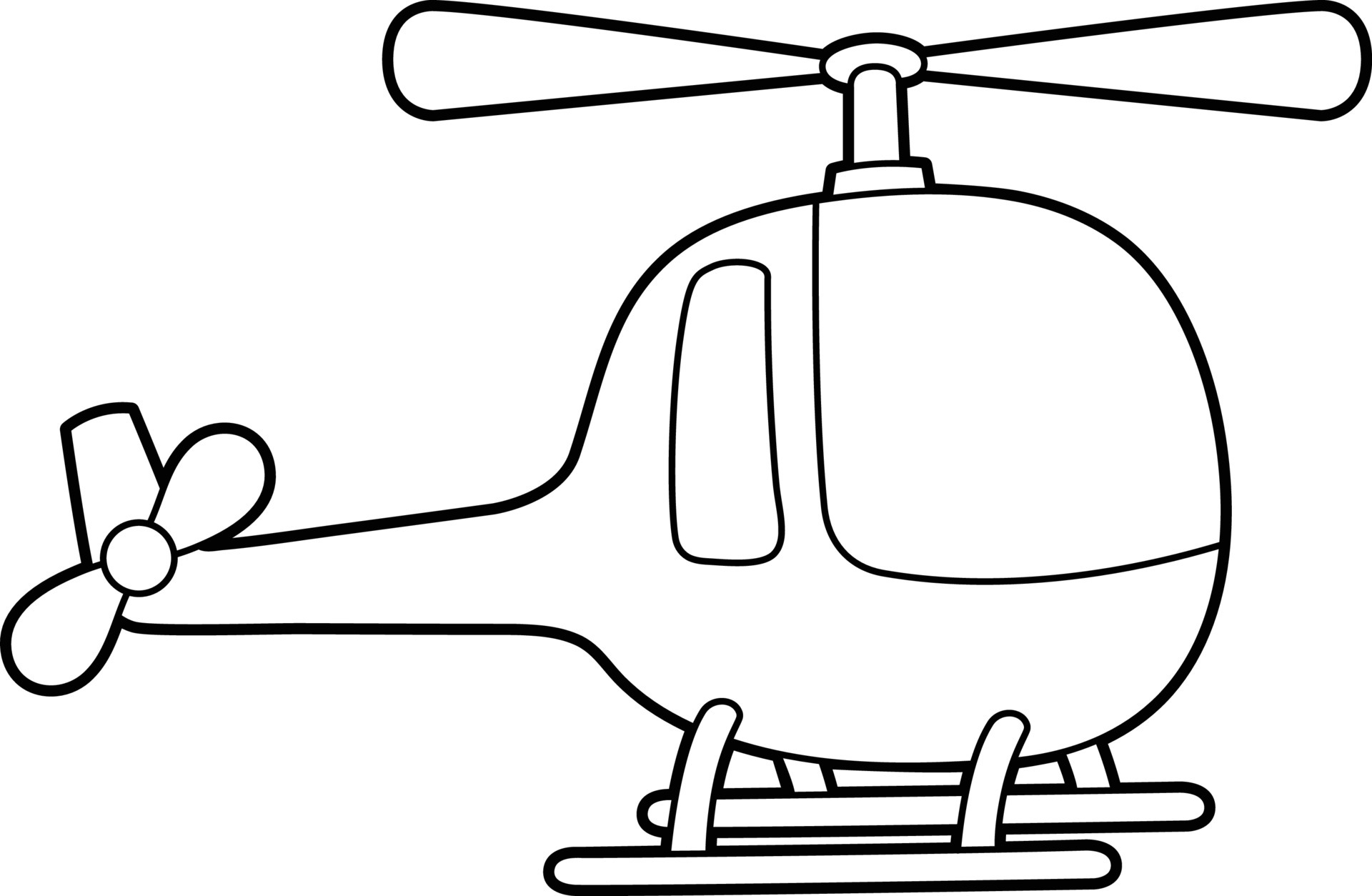 helicopter coloring page