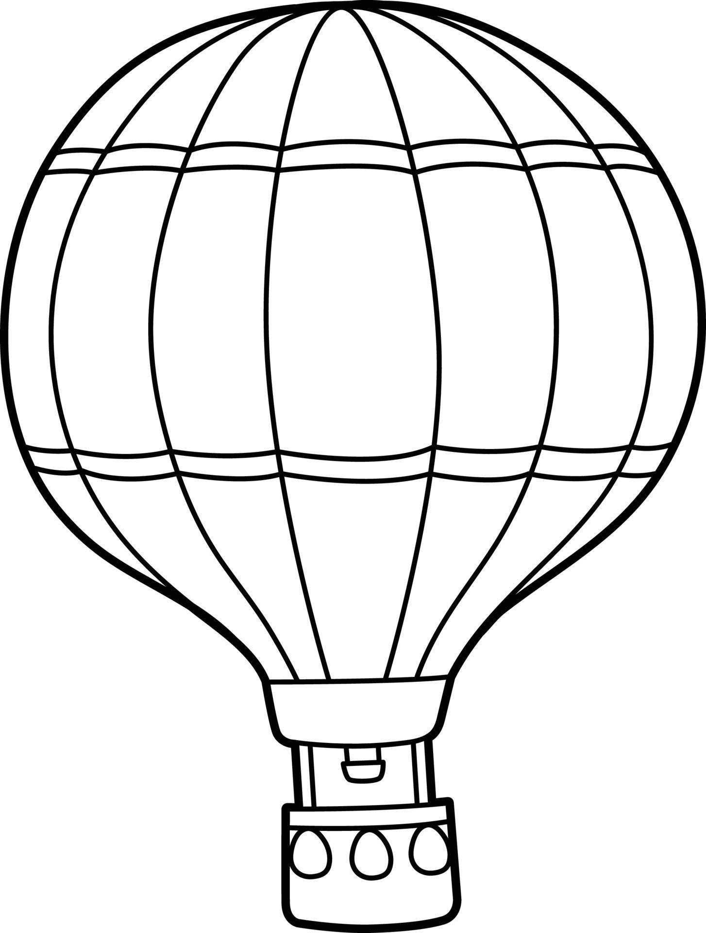 Hot air balloon coloring pages