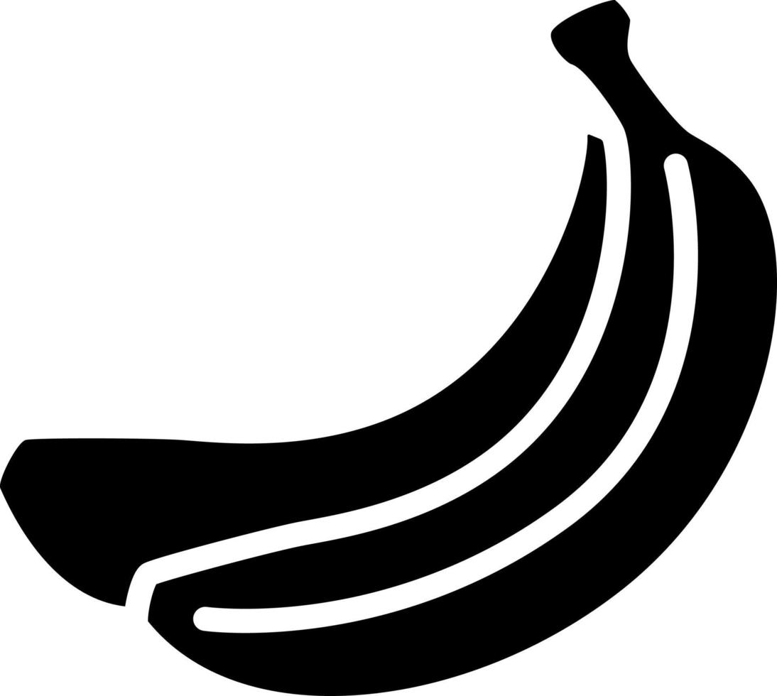 Banana Glyph Icon Fruit Vector