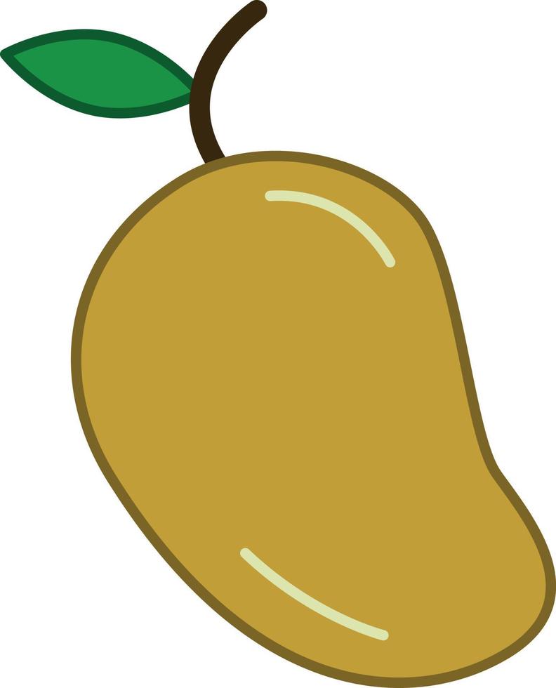 vector de fruta de icono de contorno lleno de mango