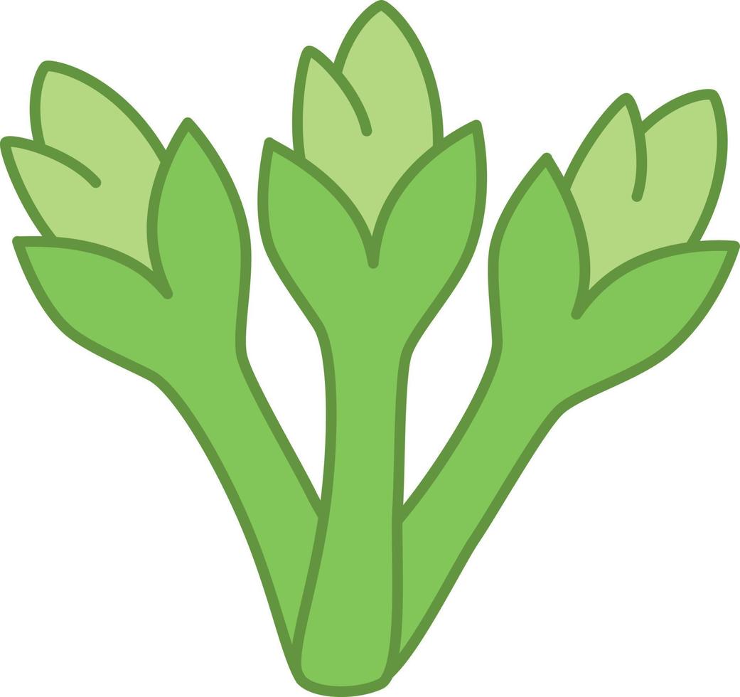 icono de contorno lleno de espárragos vector vegetal