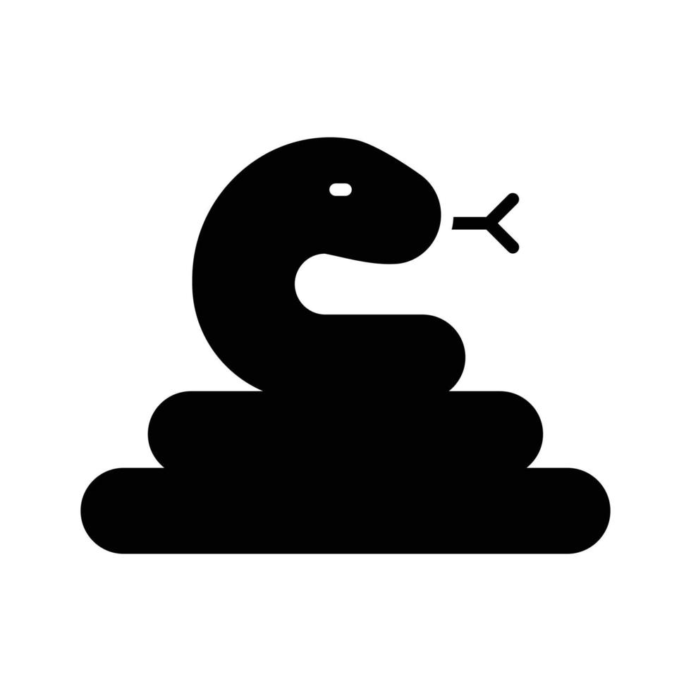 serpiente glifo icono animal vector