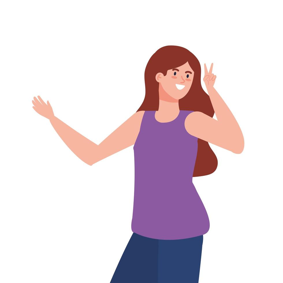 happy woman, healthy lifestyle, celebrating holiday vector