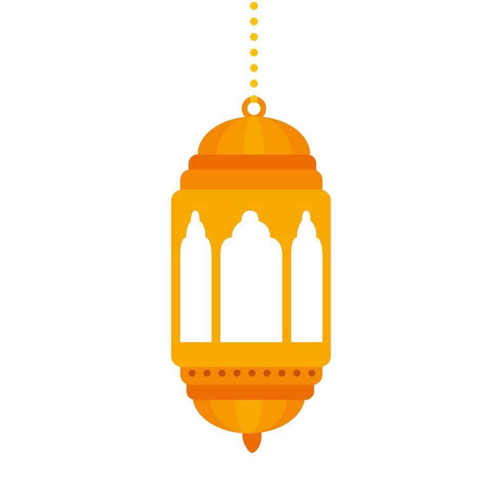ramadan kareem lantern hanging , arab islam culture decoration on white background vector