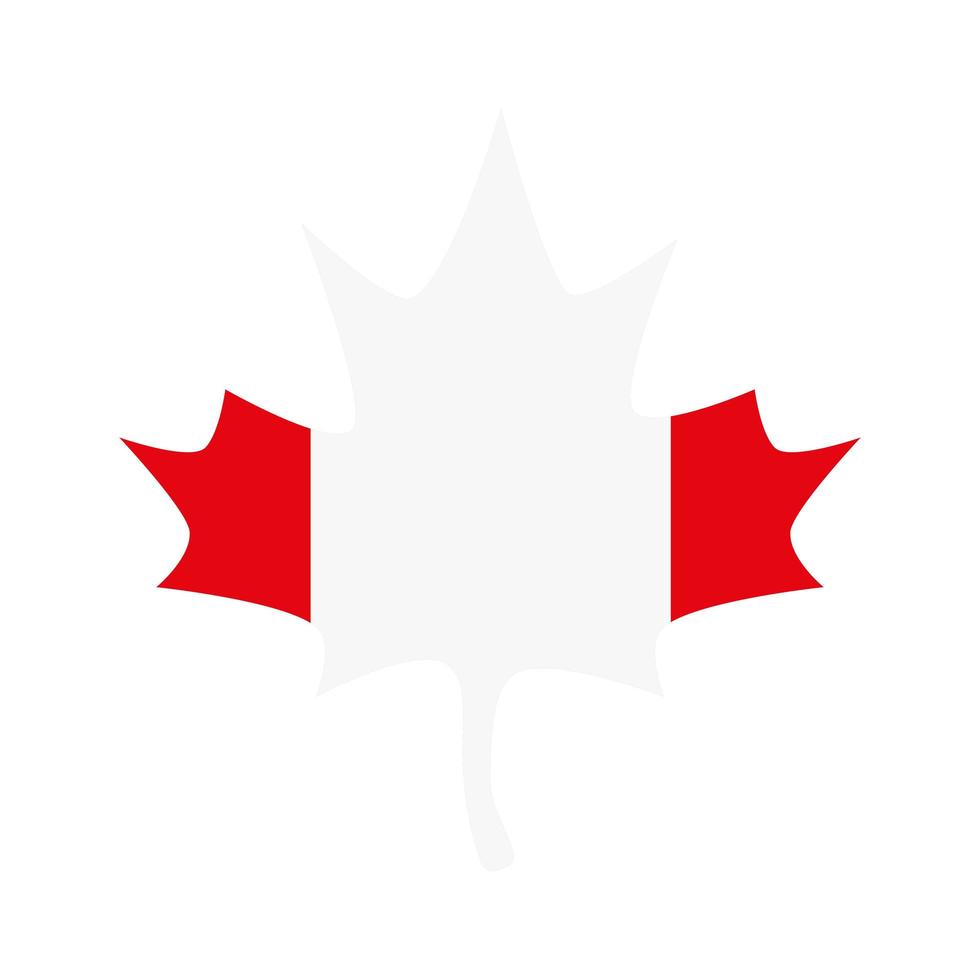 Canadian flag maple leaf of happy canada day vector design