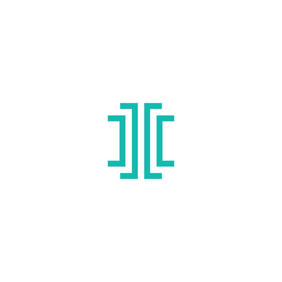 The initials of the DC letters are elegant, modern and professional vector