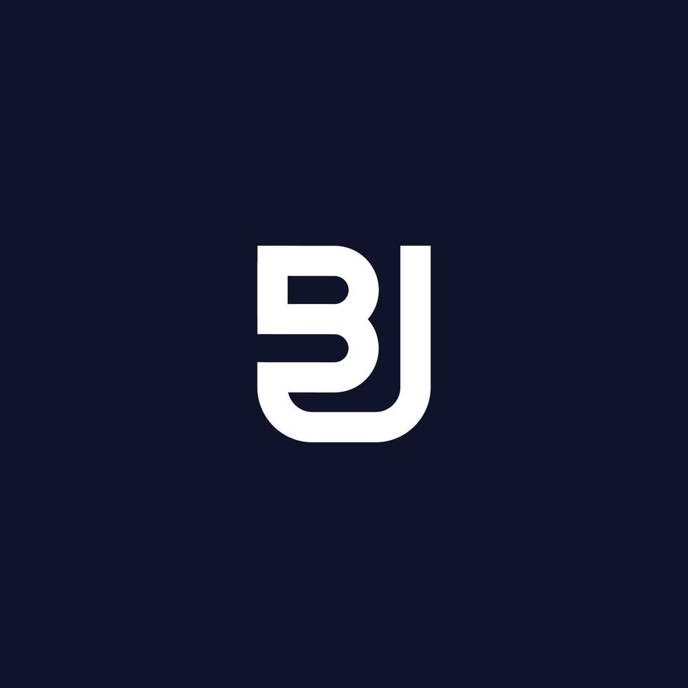 The initials BU logo is simple and modern vector