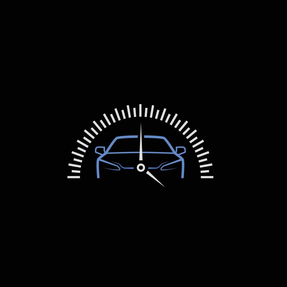 Timed logo design for modern and unique car vector